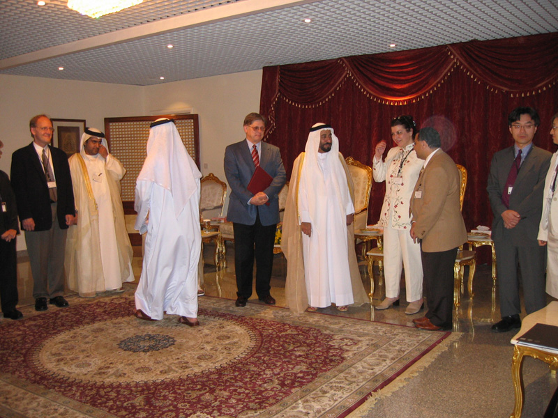 HH Shaikh Qassimi of Sharjah with Professor AlSayyad & Dean Lie
